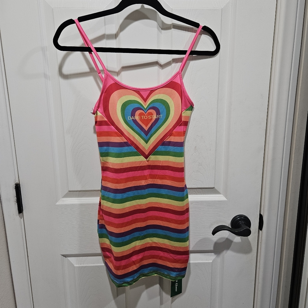 ⚡ 2 for $5 - Rainbow Bodycon Dress